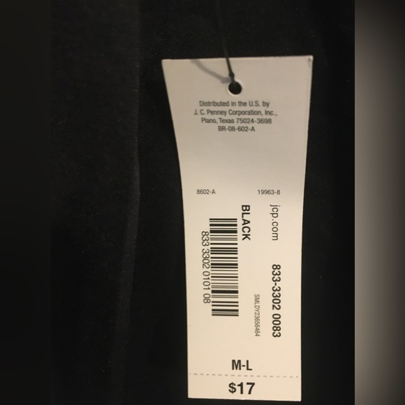 JC Penney black camisole/tank top nwt - Picture 3 of 3